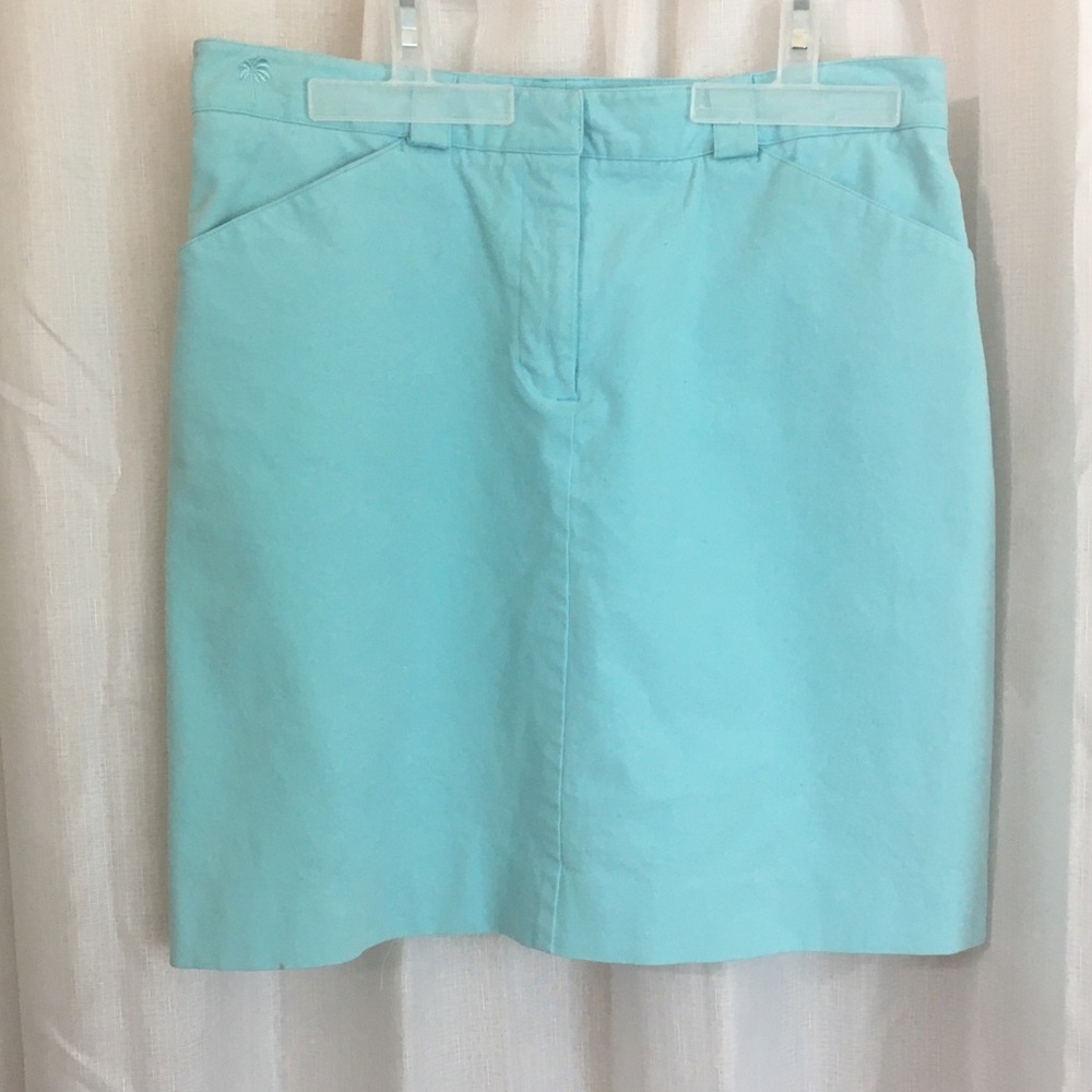 Lilly Pulitzer Aqua Blue Cotton Skirt